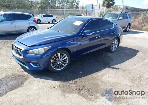 2018 Infiniti Q50 3.0T Luxe z USA, uszkodzony, nr VIN JN1EV7AR6JM443375